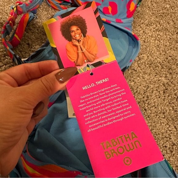 TABITHA BROWN x Target Tropical Leopard Print High Cut Bikini Set NWT Sz. S / M - Picture 5 of 15